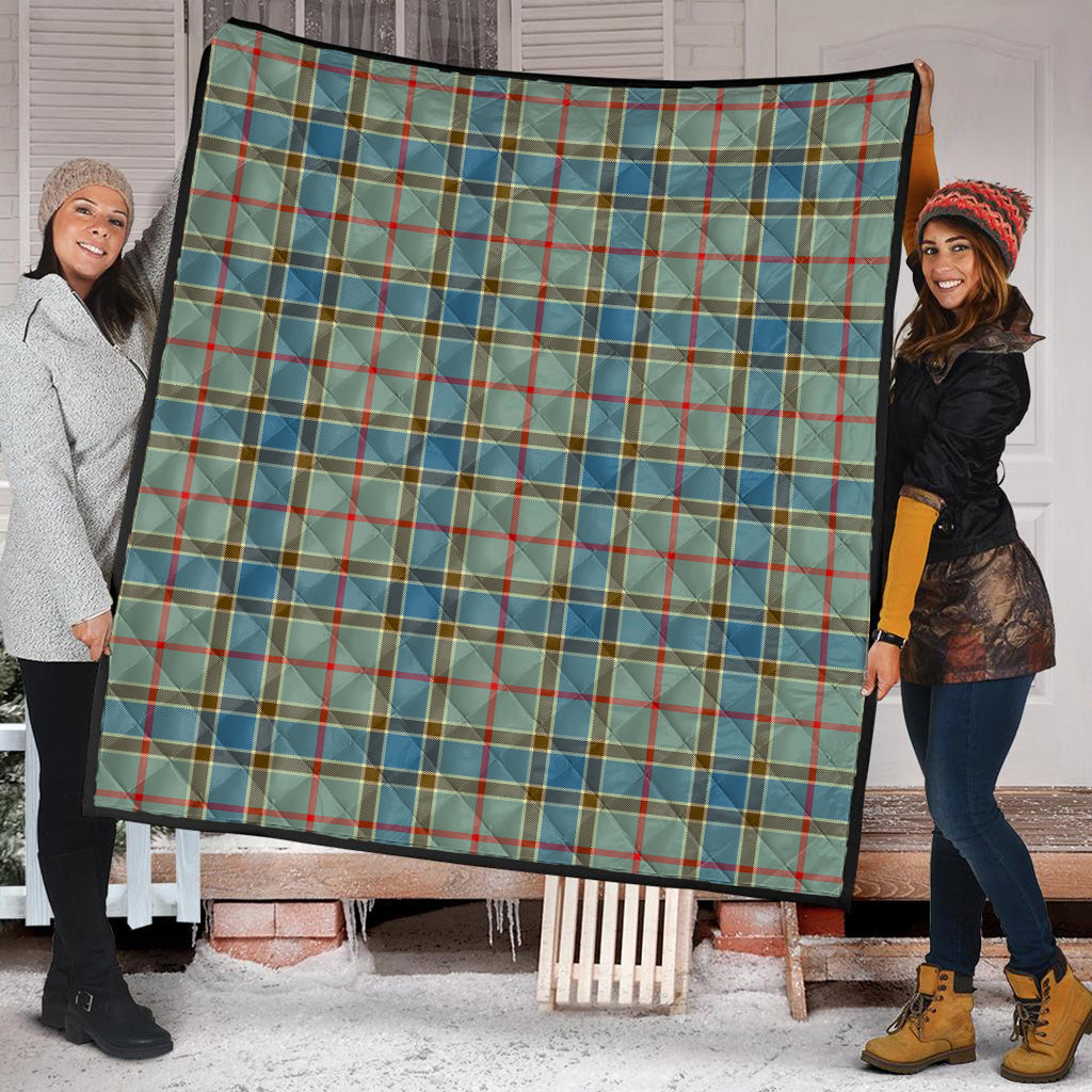 Balfour Blue Tartan Quilt - Tartanvibesclothing