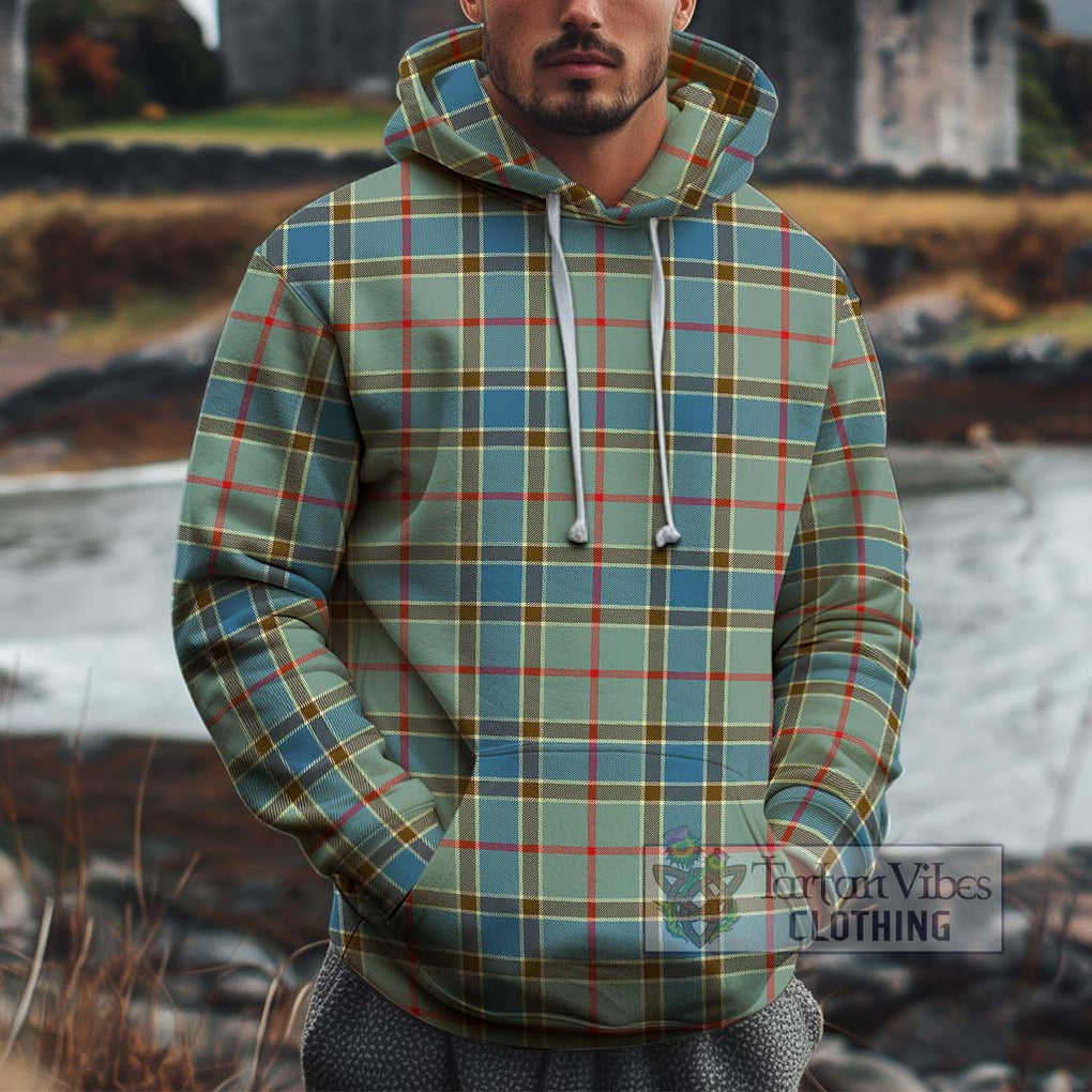 Balfour Blue Tartan Cotton Hoodie Pullover Hoodie XS - Tartan Vibes Clothing