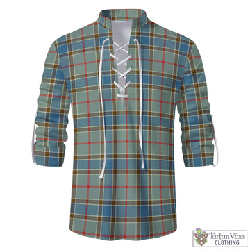 Balfour Blue Tartan Men's Scottish Traditional Jacobite Ghillie Kilt Shirt