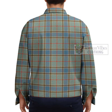 Balfour Blue Tartan Unisex Lapel Cotton Jacket