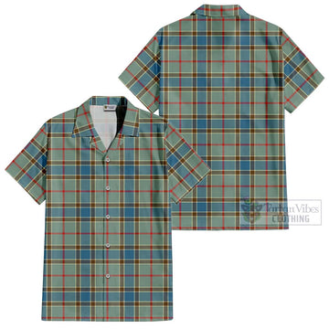 Balfour Blue Tartan Cotton Hawaiian Shirt