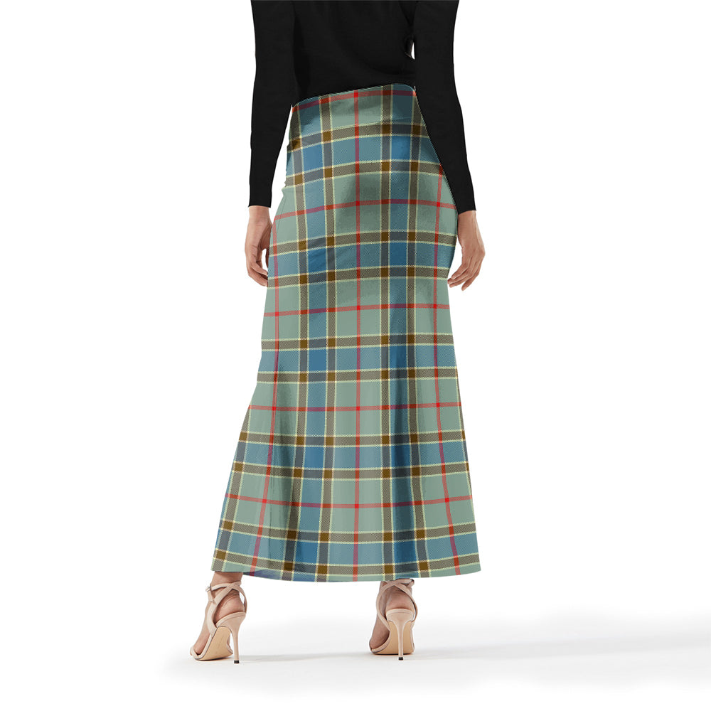 Balfour Blue Tartan Womens Full Length Skirt - Tartanvibesclothing