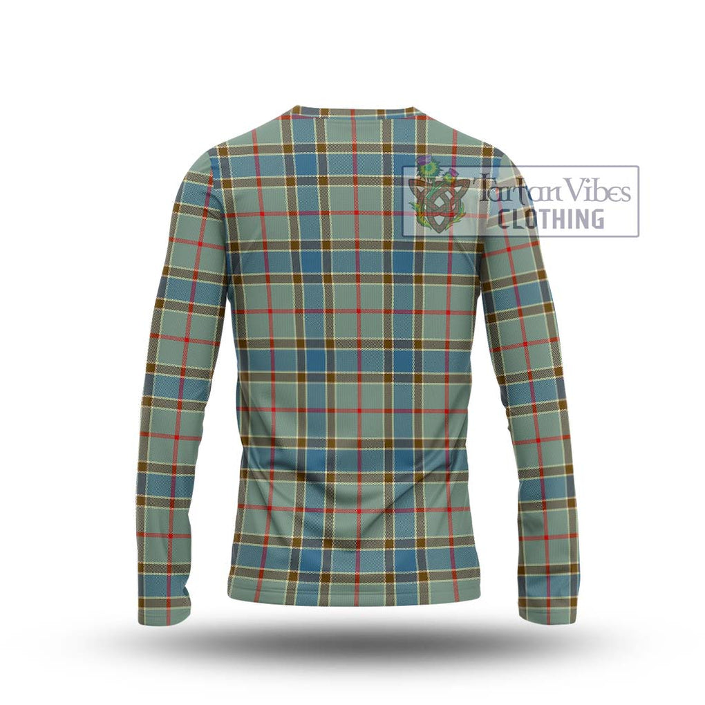 Balfour Blue Tartan Long Sleeve T-Shirt with Family Crest DNA In Me Style - Tartanvibesclothing Shop