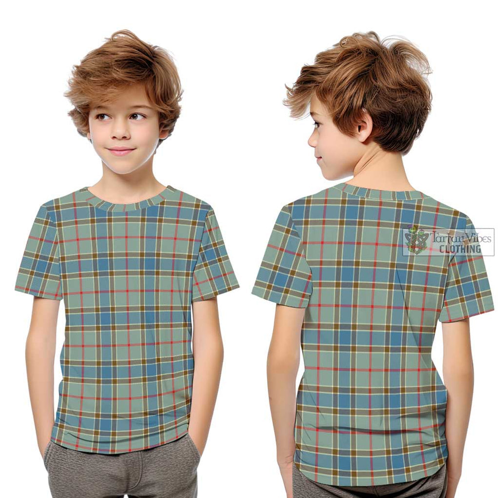 Balfour Blue Tartan Kid T-Shirt - Tartanvibesclothing Shop