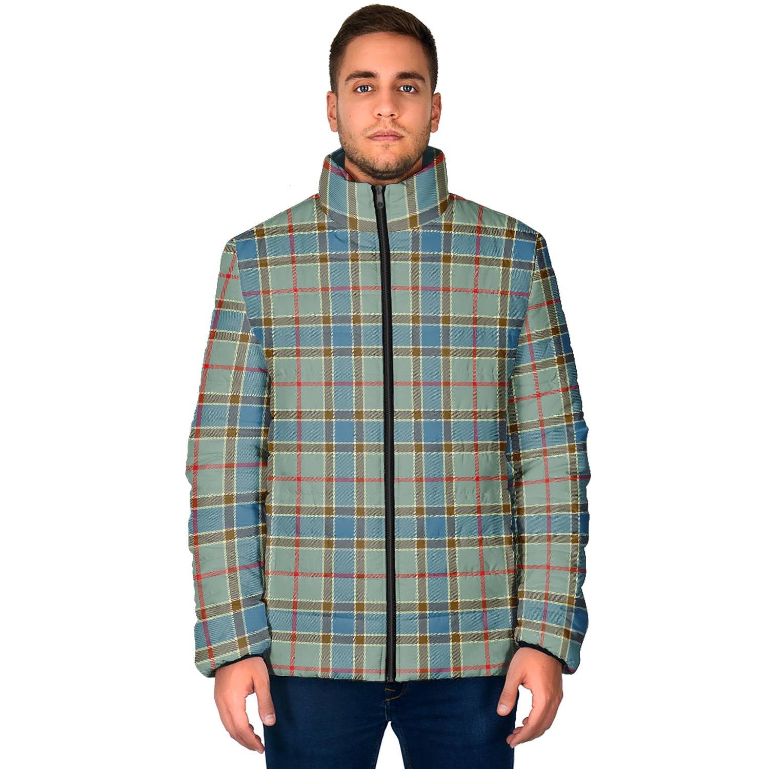 Balfour Blue Tartan Padded Jacket - Tartan Vibes Clothing