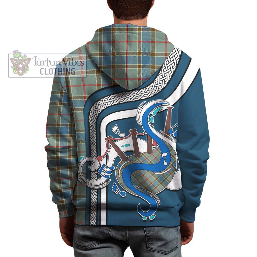 Balfour Blue Tartan Hoodie with Epic Bagpipe Style - Tartanvibesclothing Shop