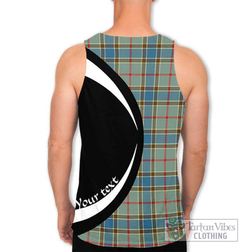 Balfour Blue Tartan Men's Tank Top with Family Crest Circle Style