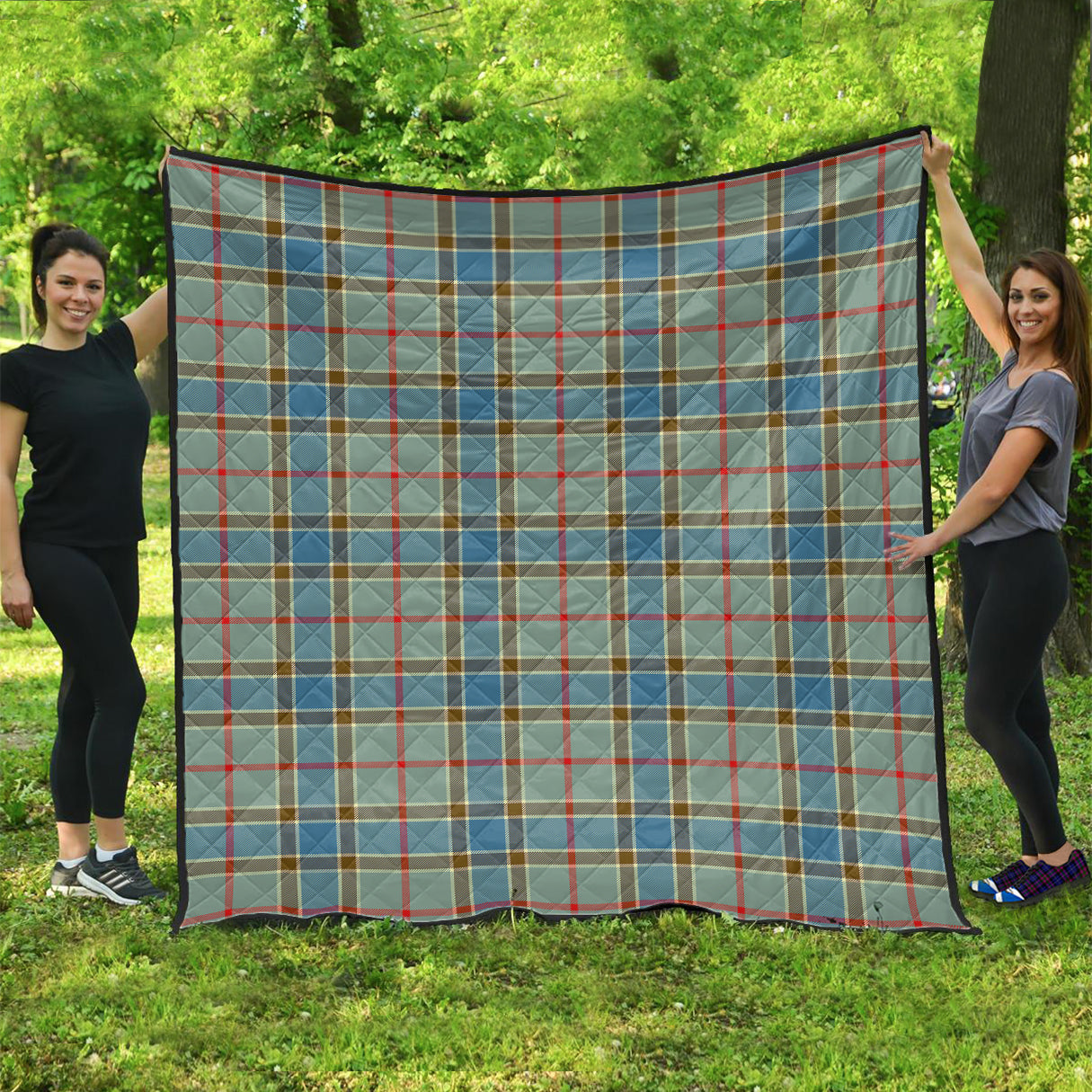 Balfour Blue Tartan Quilt - Tartanvibesclothing