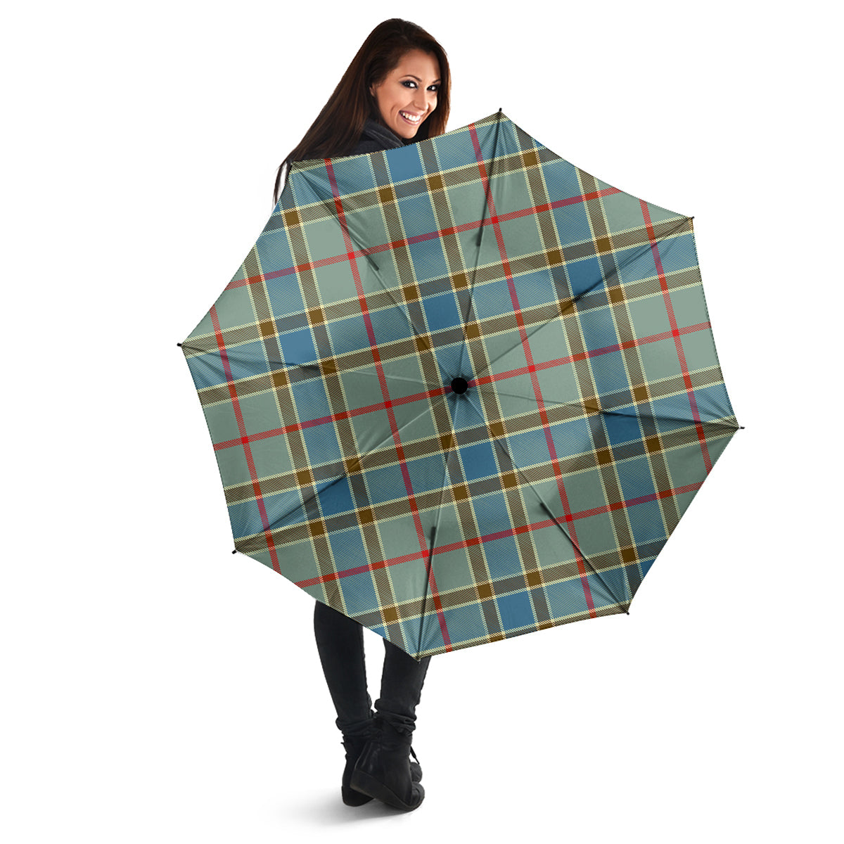 Balfour Blue Tartan Umbrella - Tartanvibesclothing