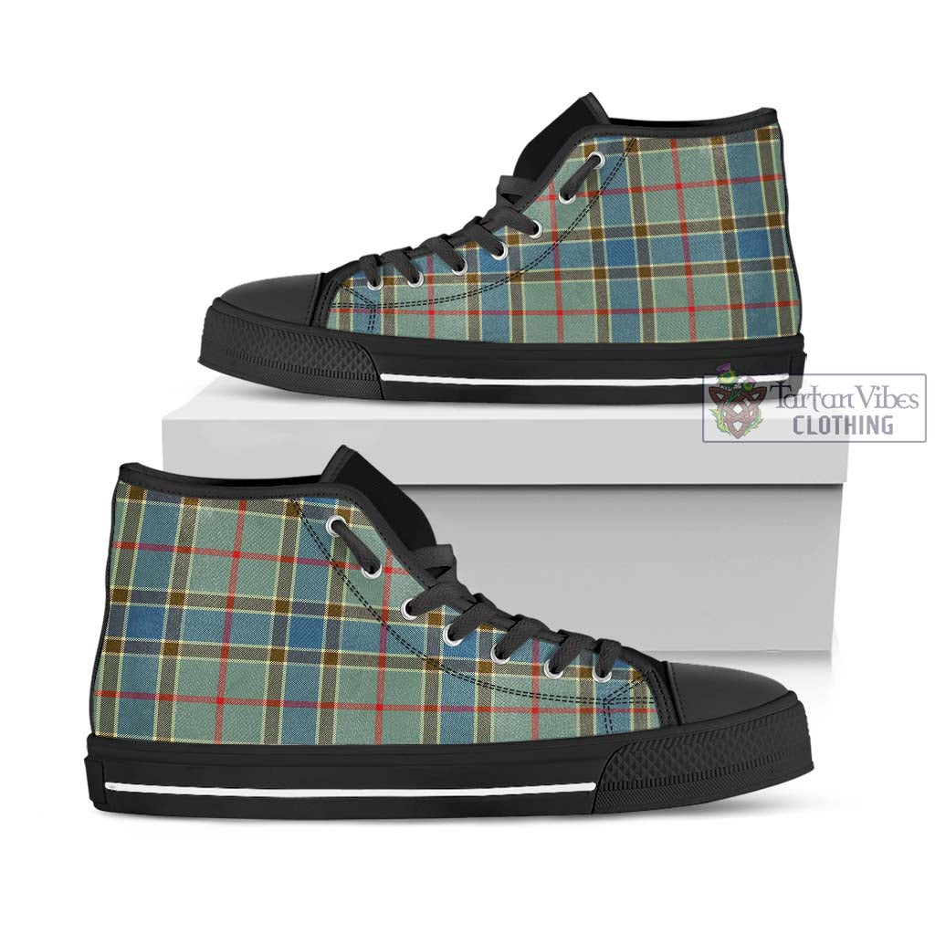 Tartan Vibes Clothing Balfour Blue Tartan High Top Shoes