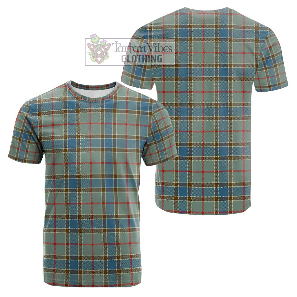 Tartan Vibes Clothing Balfour Blue Tartan Cotton T-Shirt