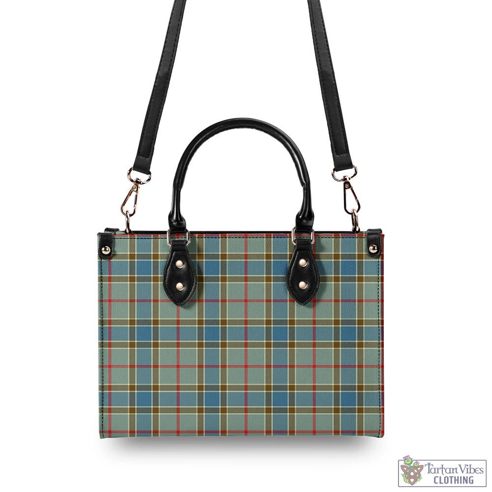 Tartan Vibes Clothing Balfour Blue Tartan Luxury Leather Handbags