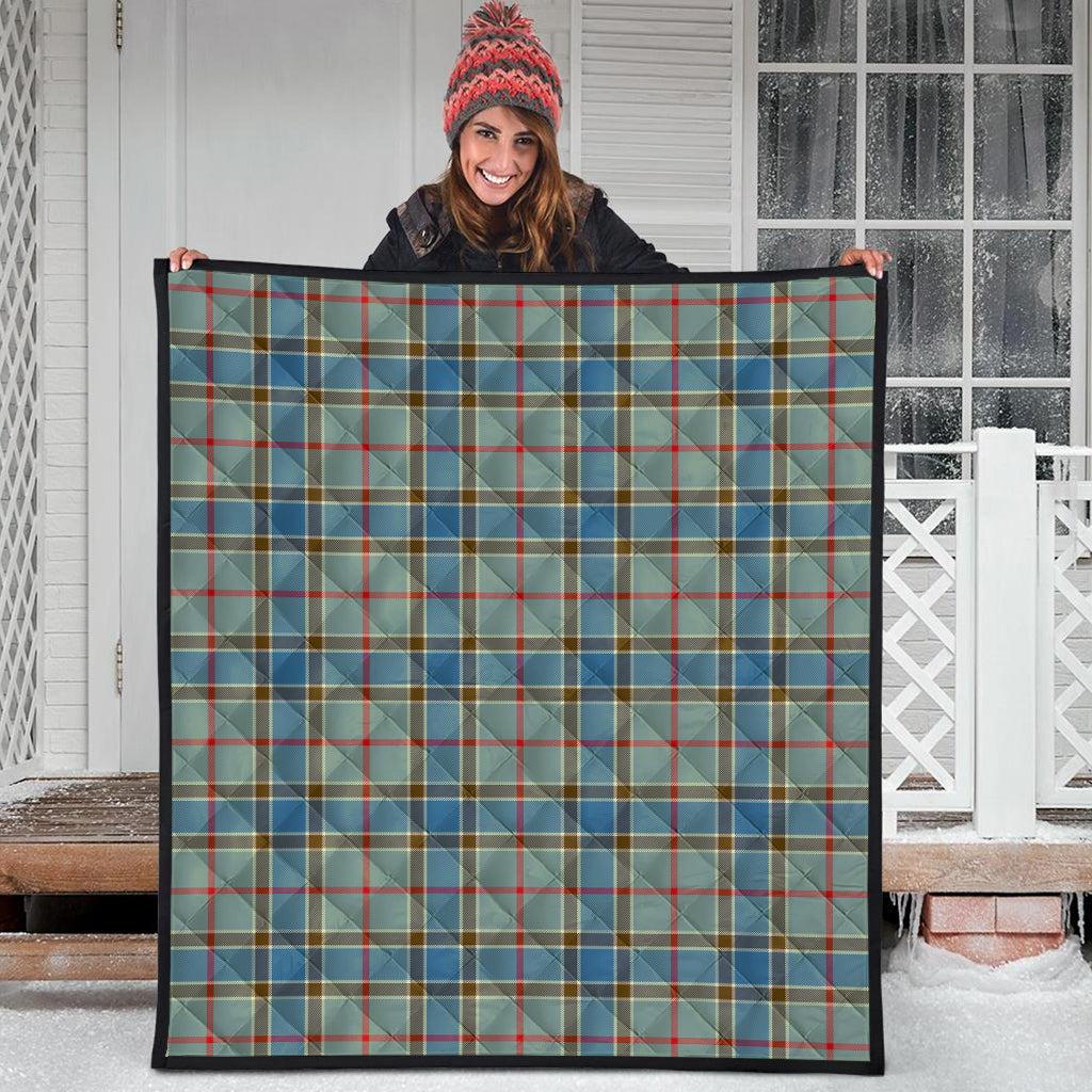 Balfour Blue Tartan Quilt - Tartanvibesclothing