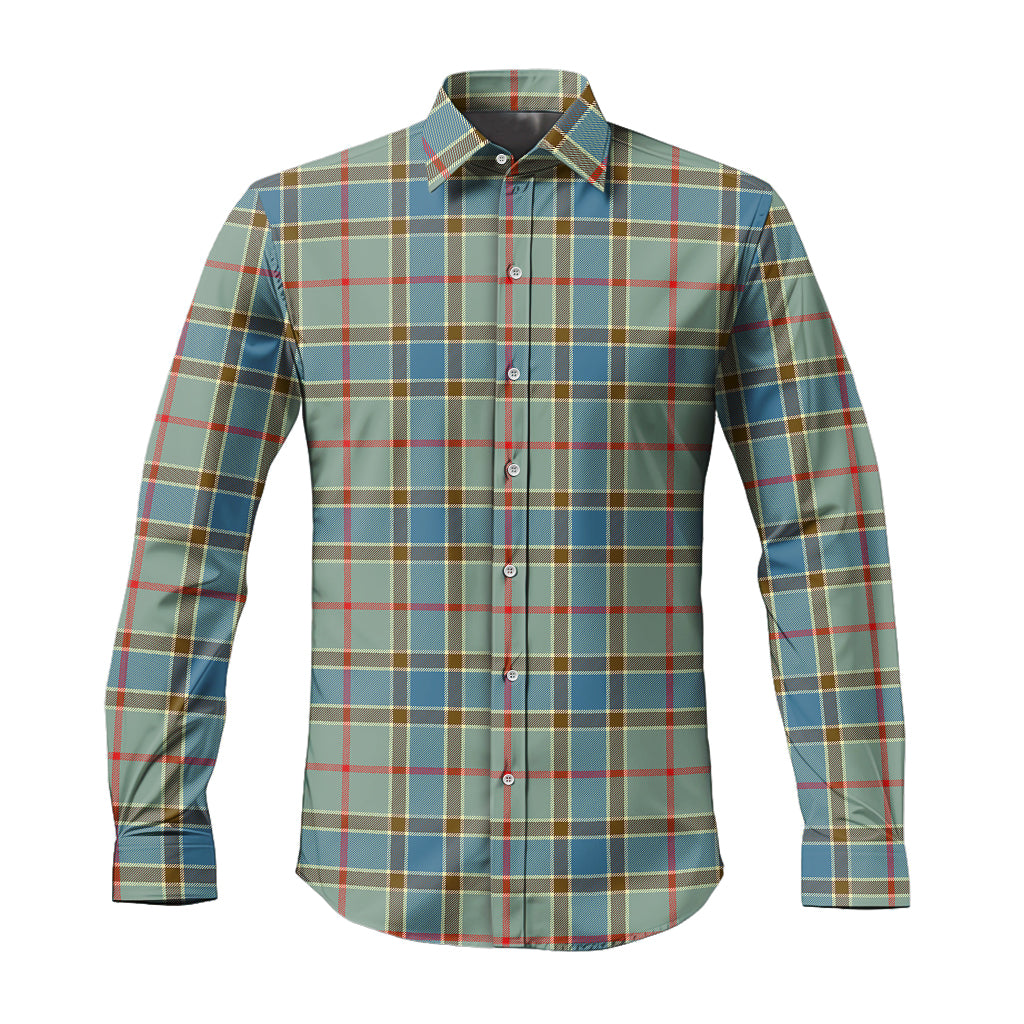 Balfour Blue Tartan Long Sleeve Button Up Shirt - Tartanvibesclothing