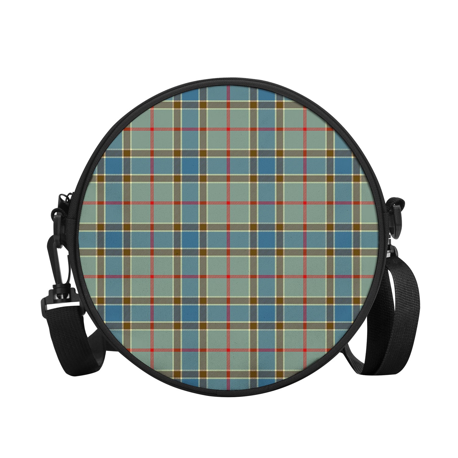 Balfour Blue Tartan Round Satchel Bags - Tartanvibesclothing