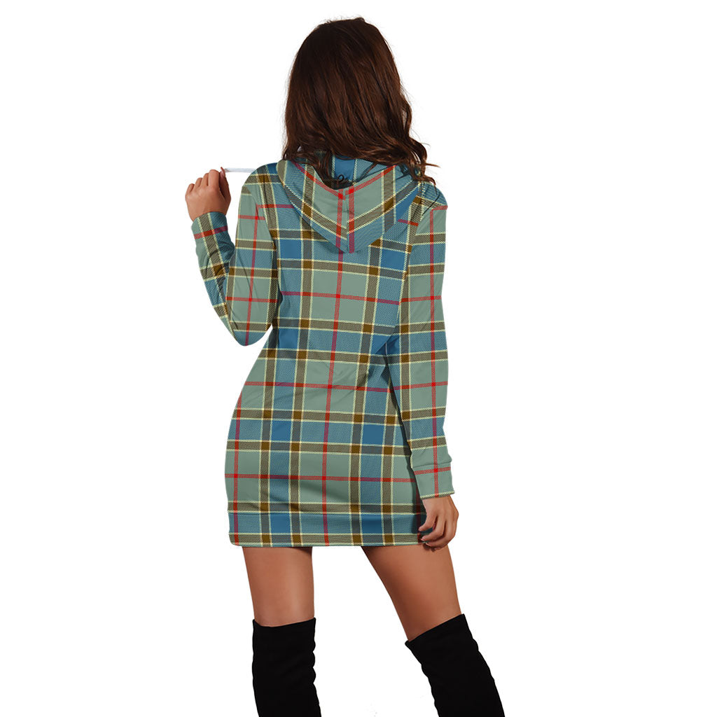 Balfour Blue Tartan Hoodie Dress - Tartanvibesclothing