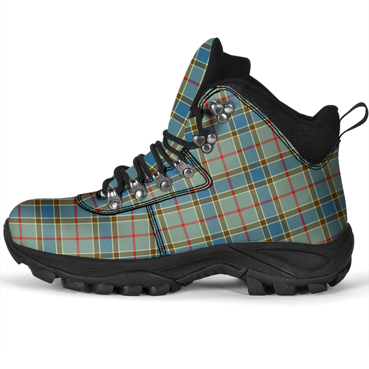 Balfour Blue Tartan Alpine Boots - Tartanvibesclothing