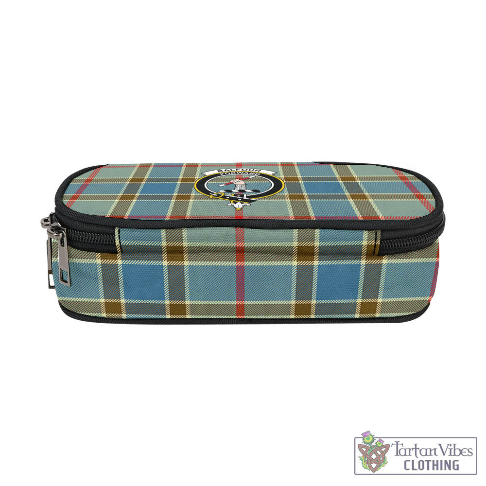 Tartan Vibes Clothing Balfour Blue Tartan Pen and Pencil Case with Family Crest