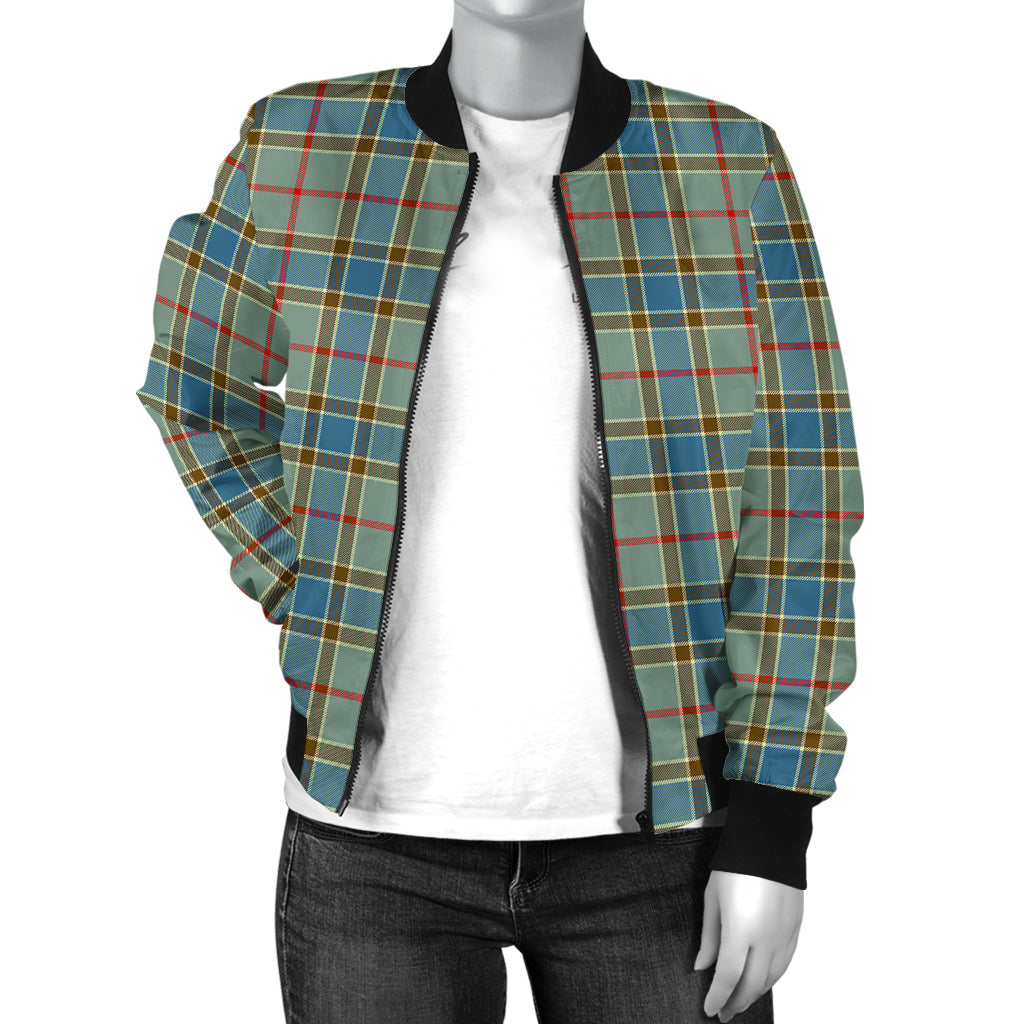 Balfour Blue Tartan Bomber Jacket - Tartanvibesclothing