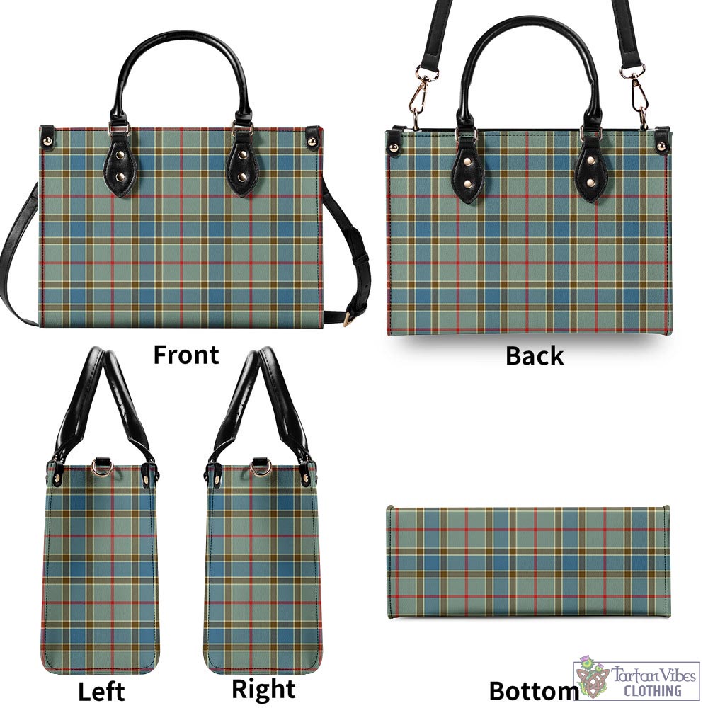 Tartan Vibes Clothing Balfour Blue Tartan Luxury Leather Handbags