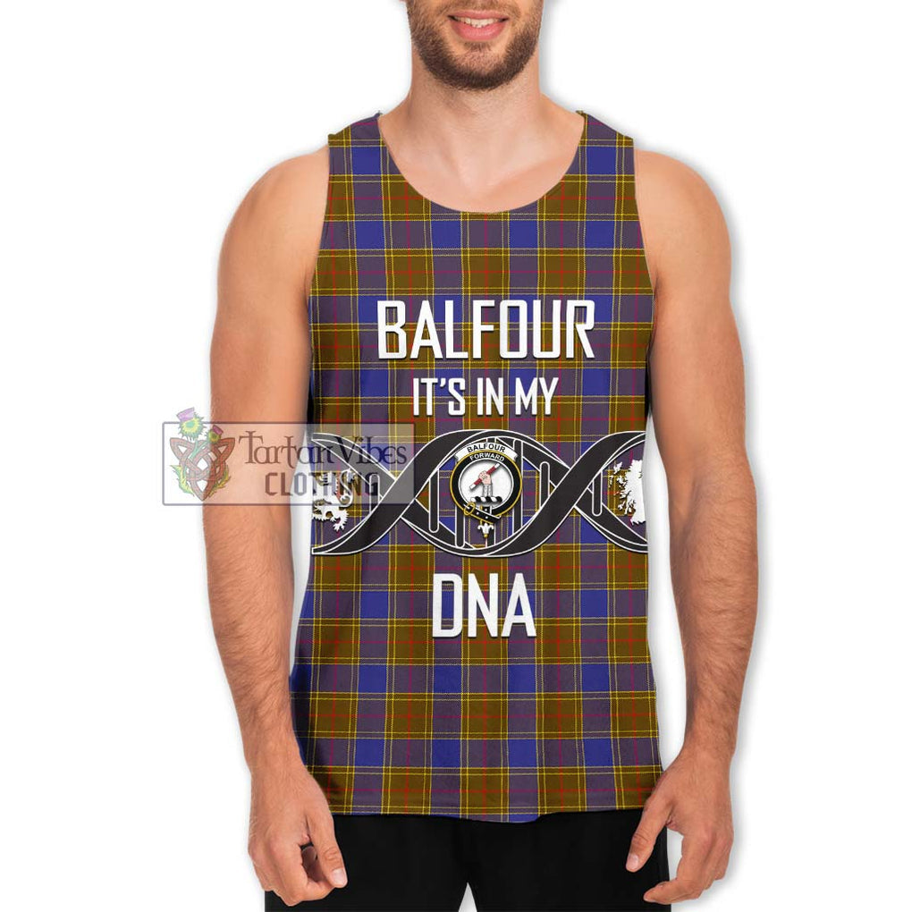 Balfour Tartan Men's Tank Top with Family Crest DNA In Me Style Men - Tartanvibesclothing Shop