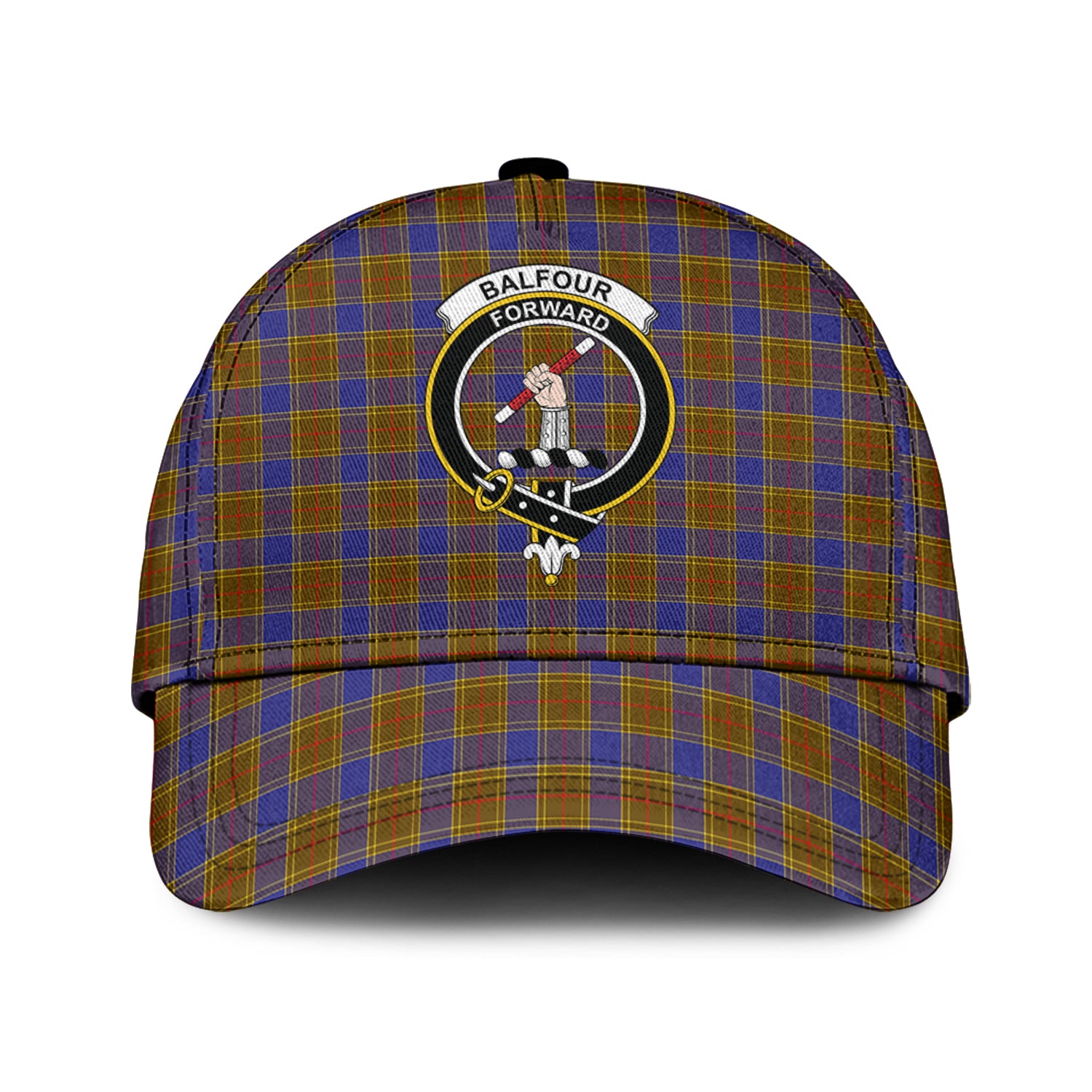 Balfour Modern Tartan Classic Cap with Family Crest Classic Cap Universal Fit - Tartanvibesclothing