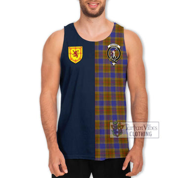 Balfour Tartan Men's Tank Top Alba with Scottish Lion Royal Arm Half Style