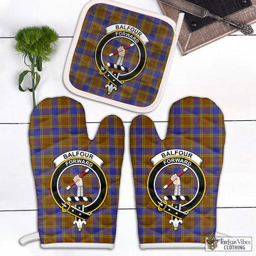 Balfour Tartan Combo Oven Mitt & Pot-Holder with Family Crest