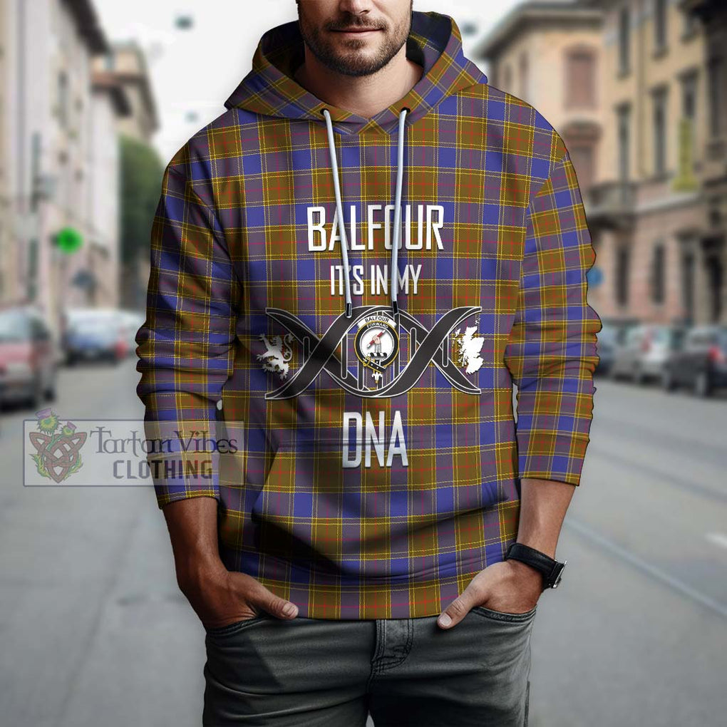 Balfour Tartan Hoodie with Family Crest DNA In Me Style Pullover Hoodie - Tartanvibesclothing Shop