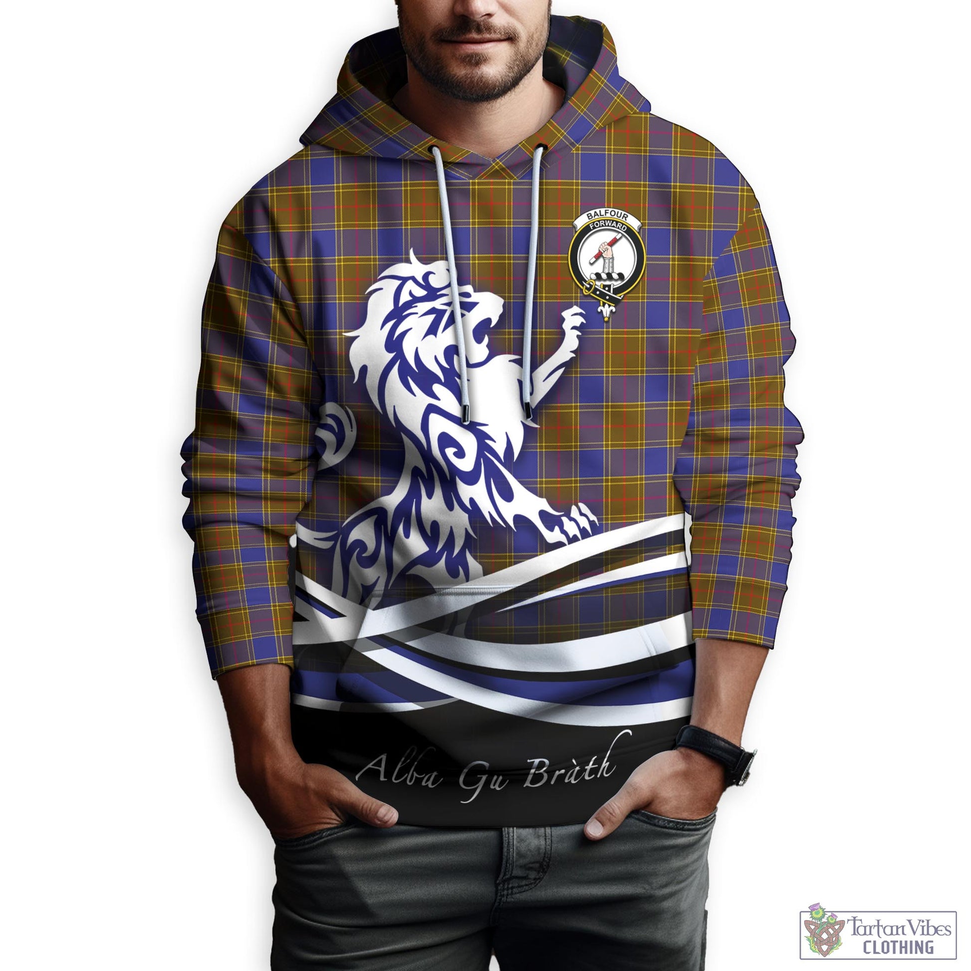 balfour-modern-tartan-hoodie-with-alba-gu-brath-regal-lion-emblem