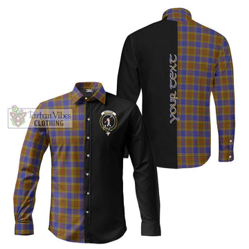 Balfour Tartan Long Sleeve Button Shirt with Family Crest and Half Of Me Style