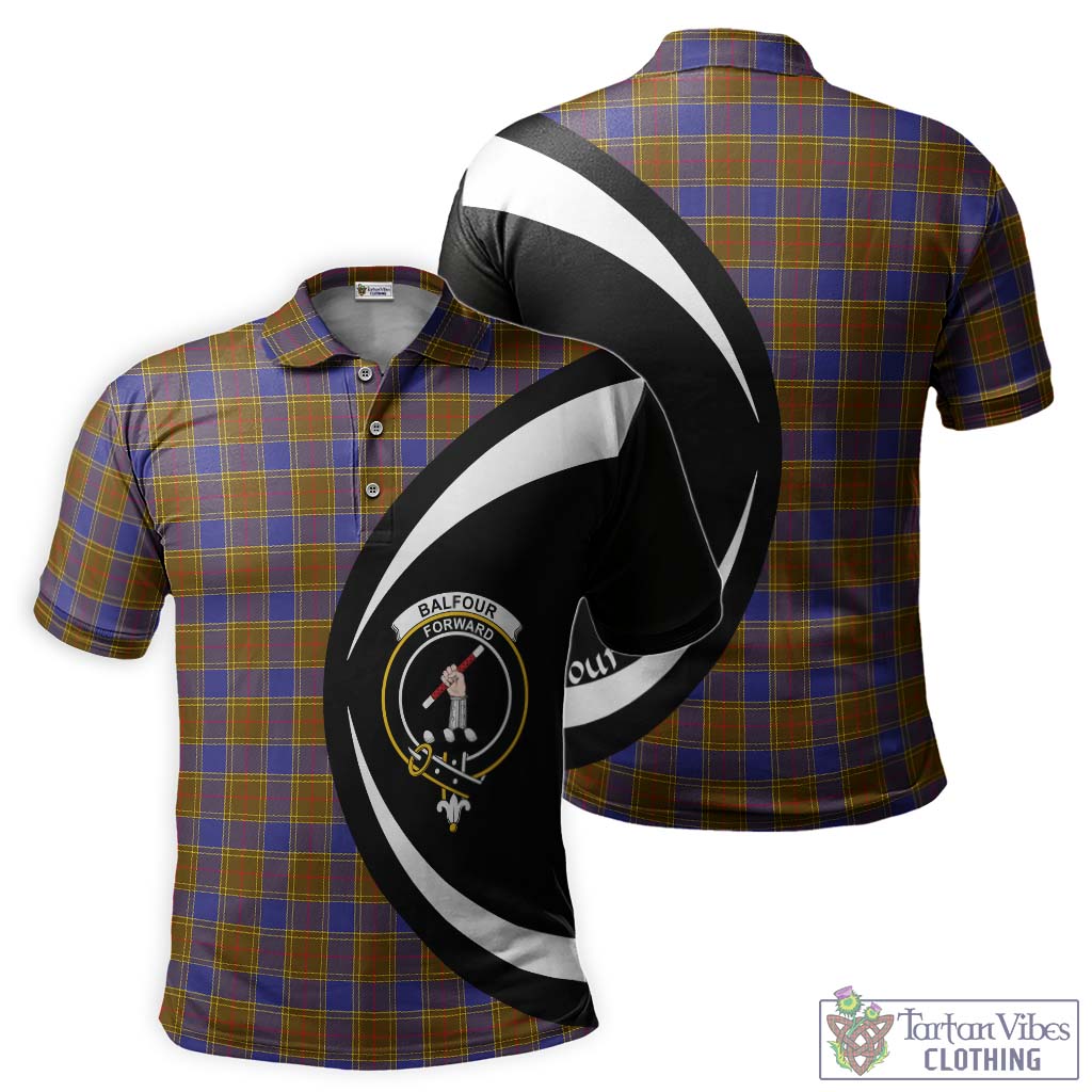 Balfour Tartan Men's Polo Shirt with Family Crest Circle Style Kid - Tartan Vibes Clothing