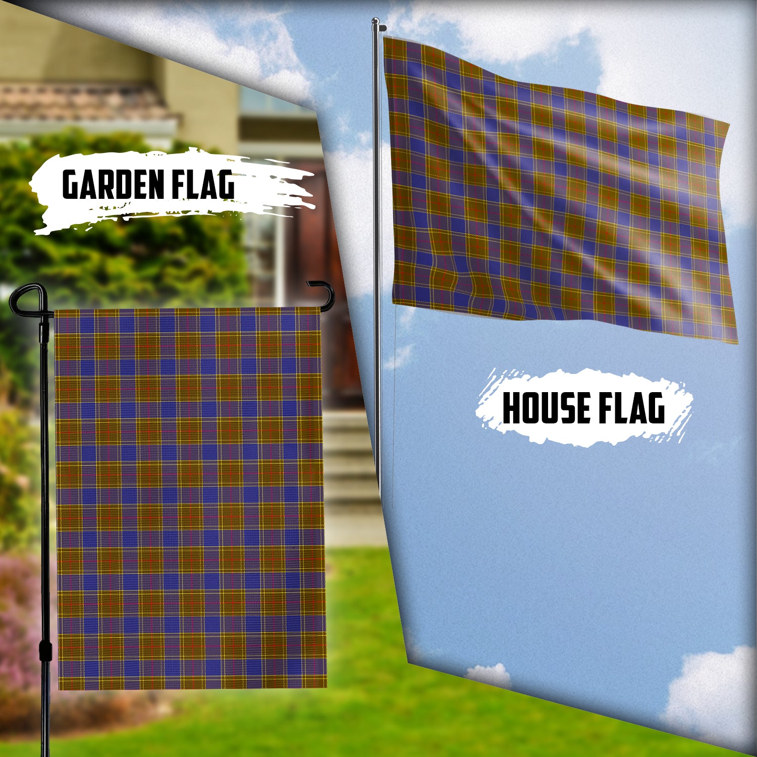 Balfour Tartan Flag Garden Flag (Vertical) - Tartan Vibes Clothing