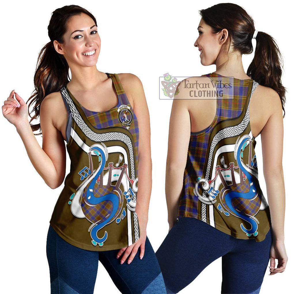 Balfour Tartan Women's Racerback Tanks with Epic Bagpipe Style 4XL - Tartanvibesclothing Shop