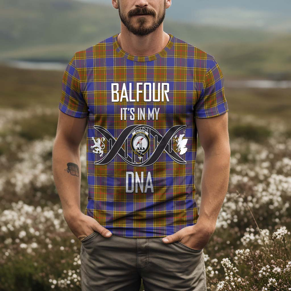 Balfour Tartan T-Shirt with Family Crest DNA In Me Style Kid's Shirt - Tartan Vibes Clothing