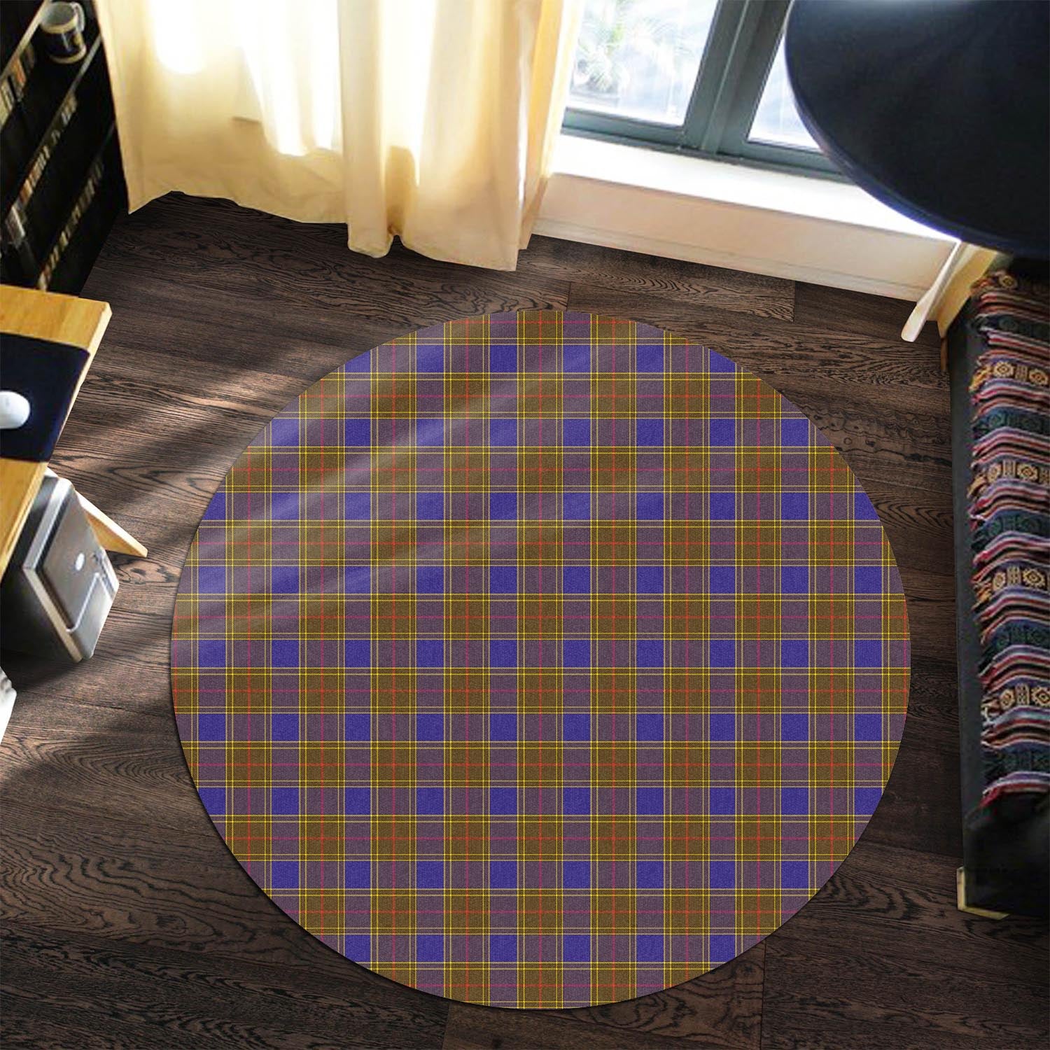 Balfour Modern Tartan Round Rug - Tartanvibesclothing