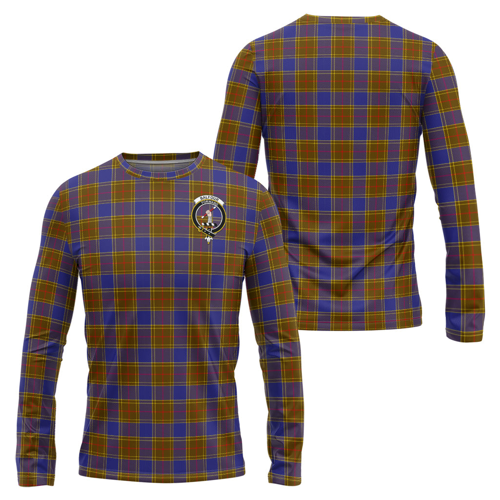 Balfour Modern Tartan Long Sleeve T-Shirt with Family Crest Unisex - Tartanvibesclothing