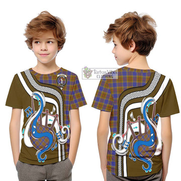 Balfour Tartan Kid T-Shirt with Epic Bagpipe Style