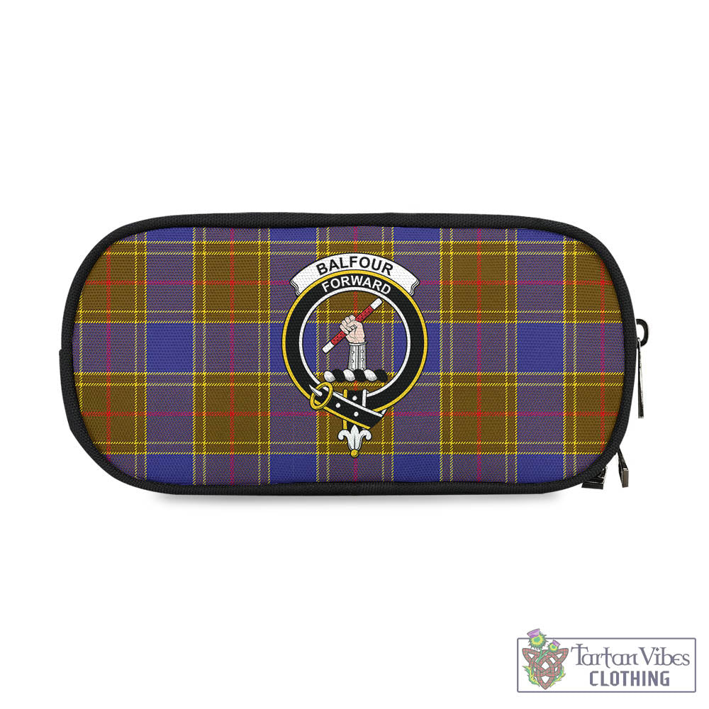 Tartan Vibes Clothing Balfour Modern Tartan Pen and Pencil Case with Family Crest