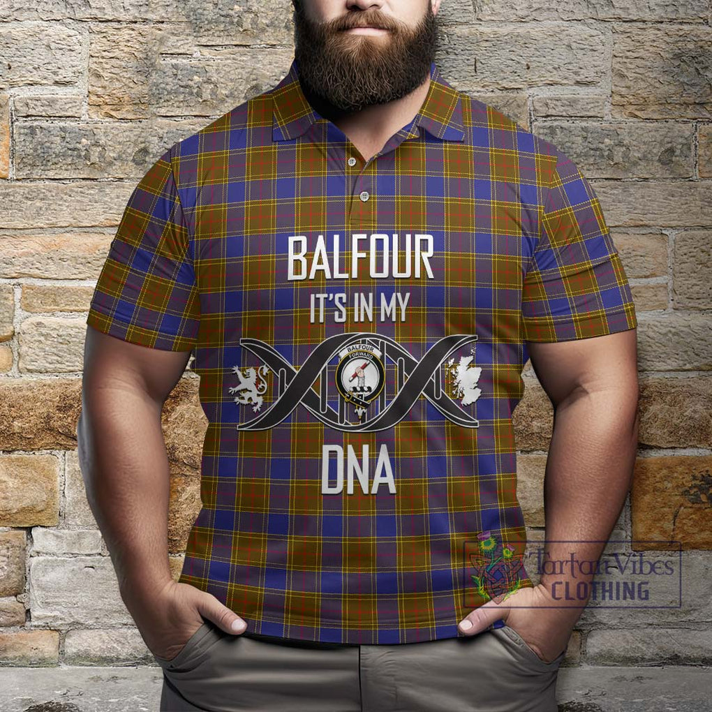 Balfour Tartan Polo Shirt with Family Crest DNA In Me Style Kid - Tartanvibesclothing Shop