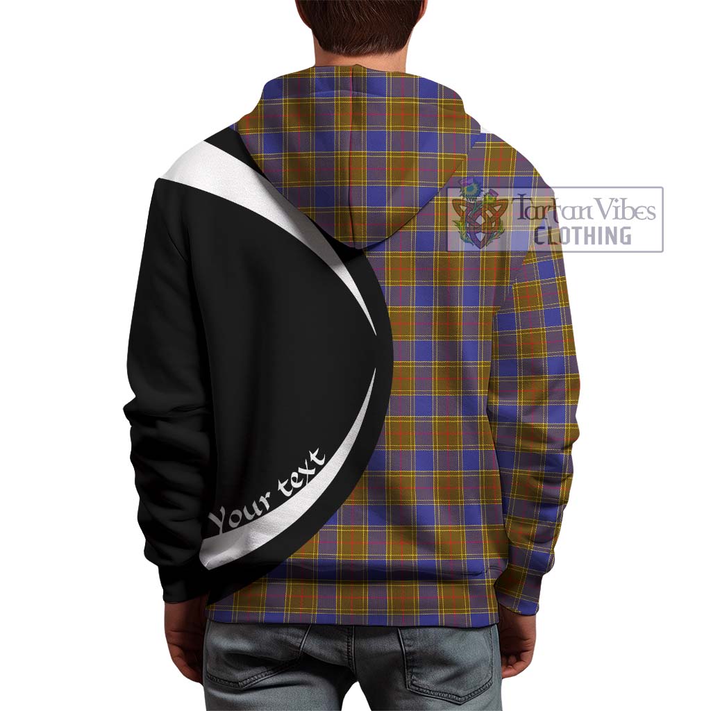 Tartan Vibes Clothing Balfour Modern Tartan Hoodie with Family Crest Circle Style