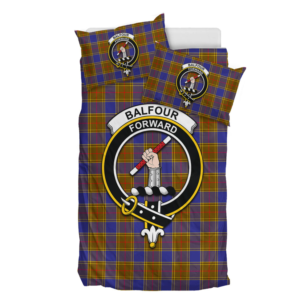 Balfour Tartan Bedding Set with Family Crest - Tartan Vibes Clothing