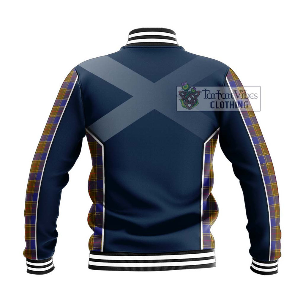 Balfour Tartan Baseball Jacket with Family Crest and Lion Rampant Vibes Sport Style - Tartan Vibes Clothing