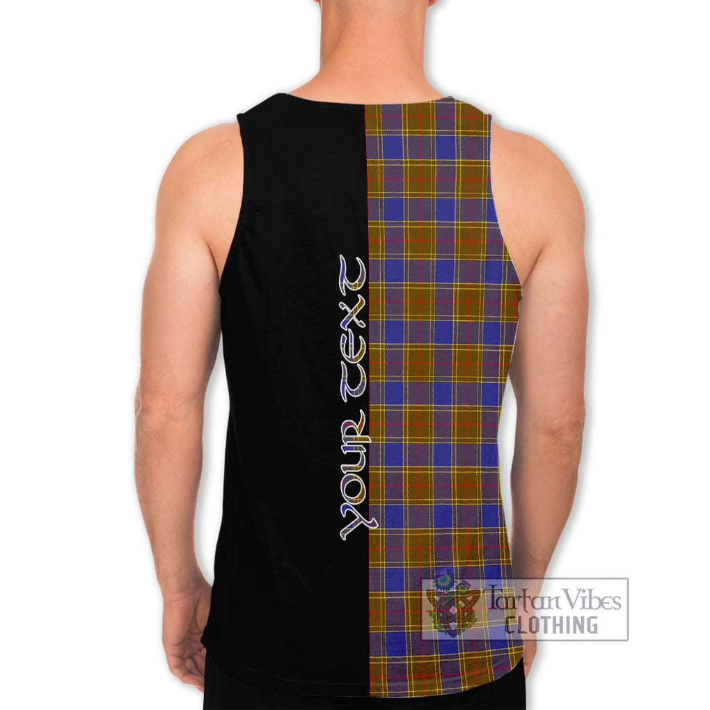 Balfour Tartan Men's Tank Top with Family Crest and Half Of Me Style - Tartanvibesclothing Shop