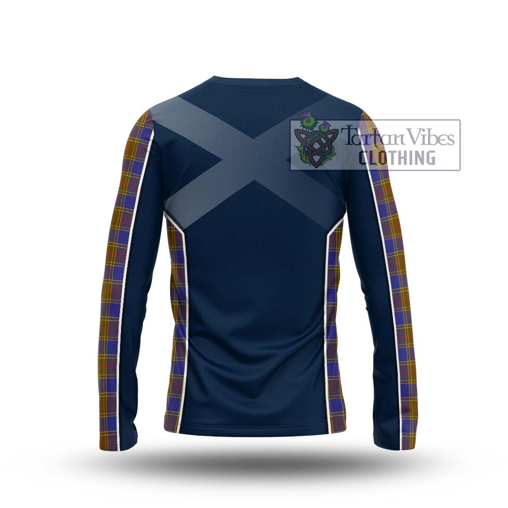 Balfour Tartan Long Sleeve T-Shirt with Family Crest and Lion Rampant Vibes Sport Style - Tartan Vibes Clothing