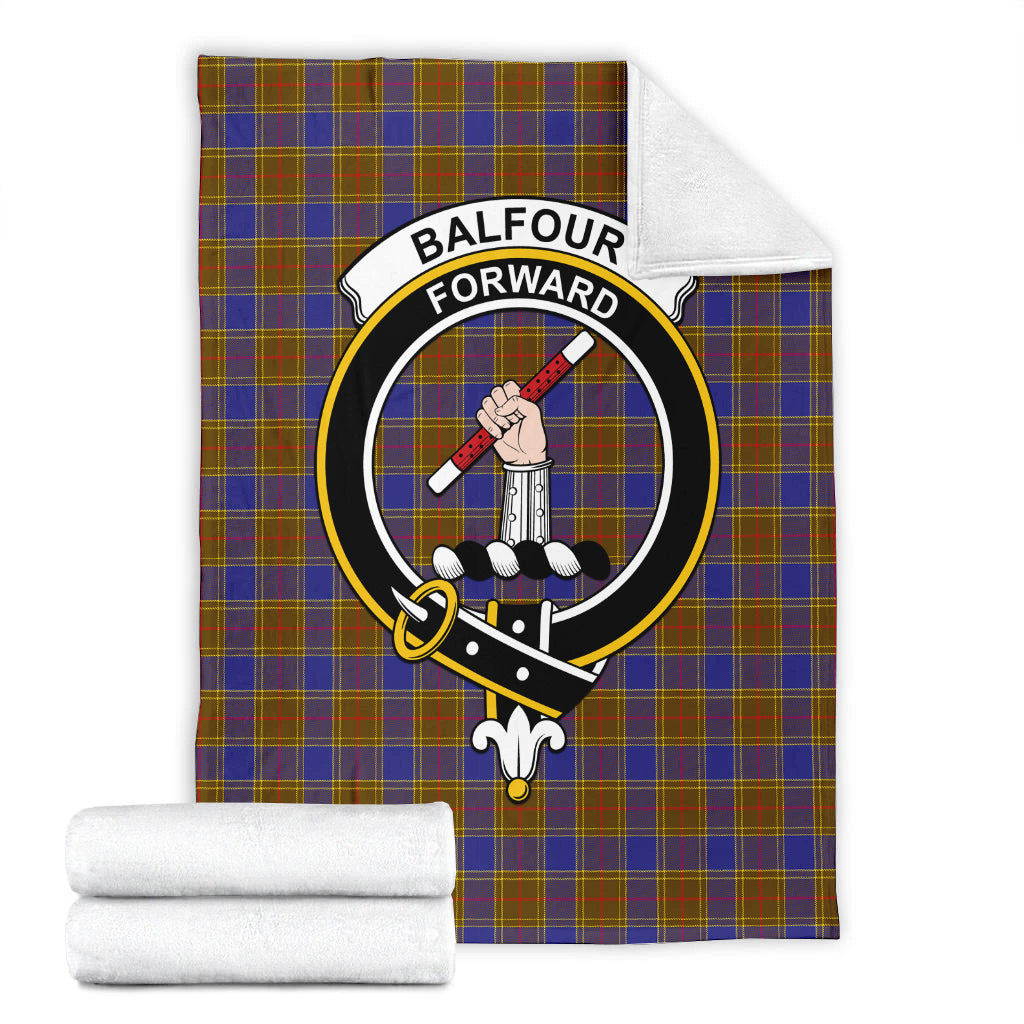 Balfour Tartan Blanket with Family Crest - Tartan Vibes Clothing