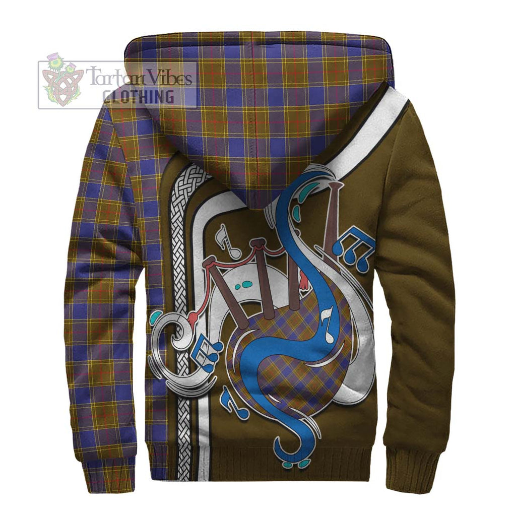 Balfour Tartan Sherpa Hoodie with Epic Bagpipe Style - Tartanvibesclothing Shop