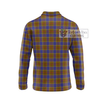 Balfour Tartan Long Sleeve Polo Shirt with Family Crest DNA In Me Style