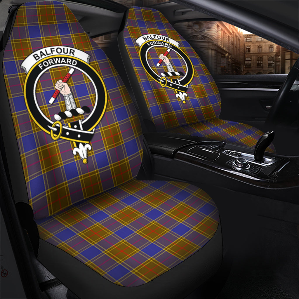 Balfour Modern Tartan Car Seat Cover with Family Crest - Tartanvibesclothing