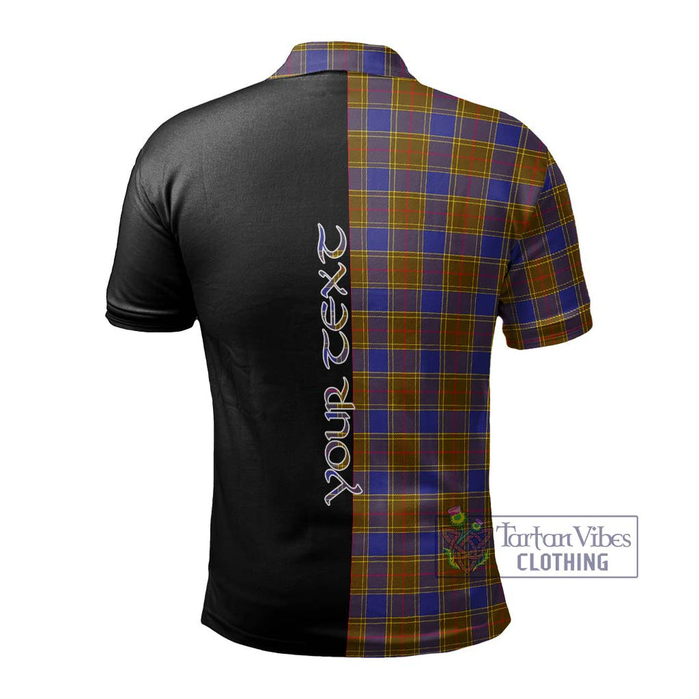 Balfour Tartan Polo Shirt with Family Crest and Half Of Me Style - Tartanvibesclothing Shop